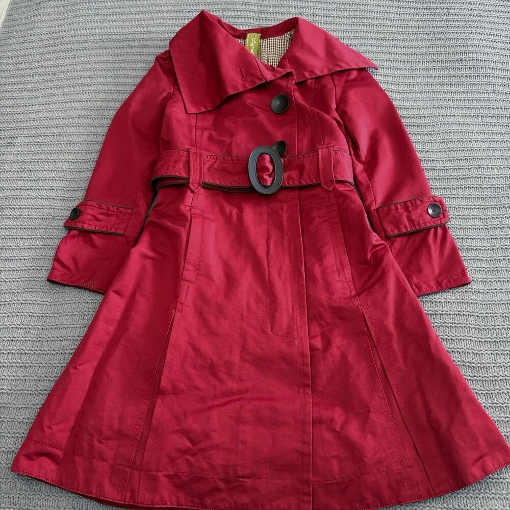 Soia & Kyo Trench Coat Women’s Size Small Winter Fall City Career Office Read - Picture 3 of 13